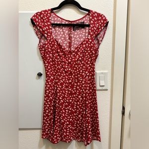 Reformation Red Floral Dress